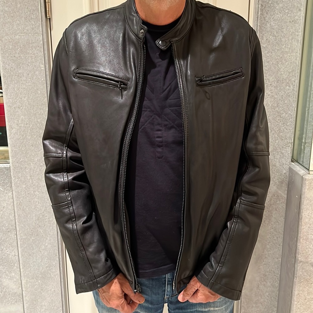 Levi’s Capital E Black Leather Jacket